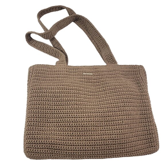 The SAK Crotchet Double Strap Brown Shoulder Handbag Purse - Picture 3 of 16